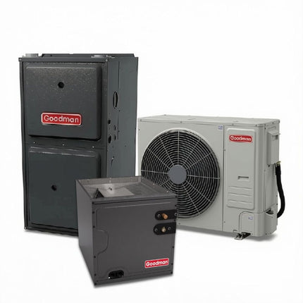 Goodman GXV9S - 3 Ton - 18 SEER2 - Modulating/Variable 97% AFUE Furnace (Horizontal) + CHPEA4830C3A Coil with Install
