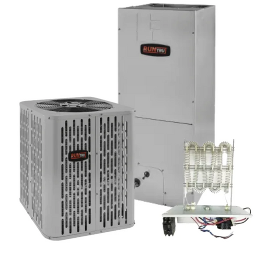 RunTru - 14.3 SEER2 - 5 Ton - Single-Stage Heat Pump System with Variable Speed 42K-60K Air Handler With Install