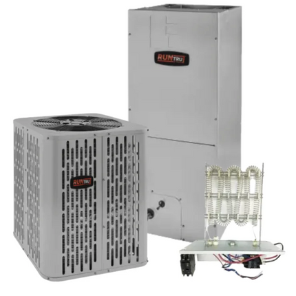 RunTru - 14.3 SEER2 - 3.5 Ton - Single-Stage Heat Pump System with Variable Speed 36K-48K Air Handler With Install